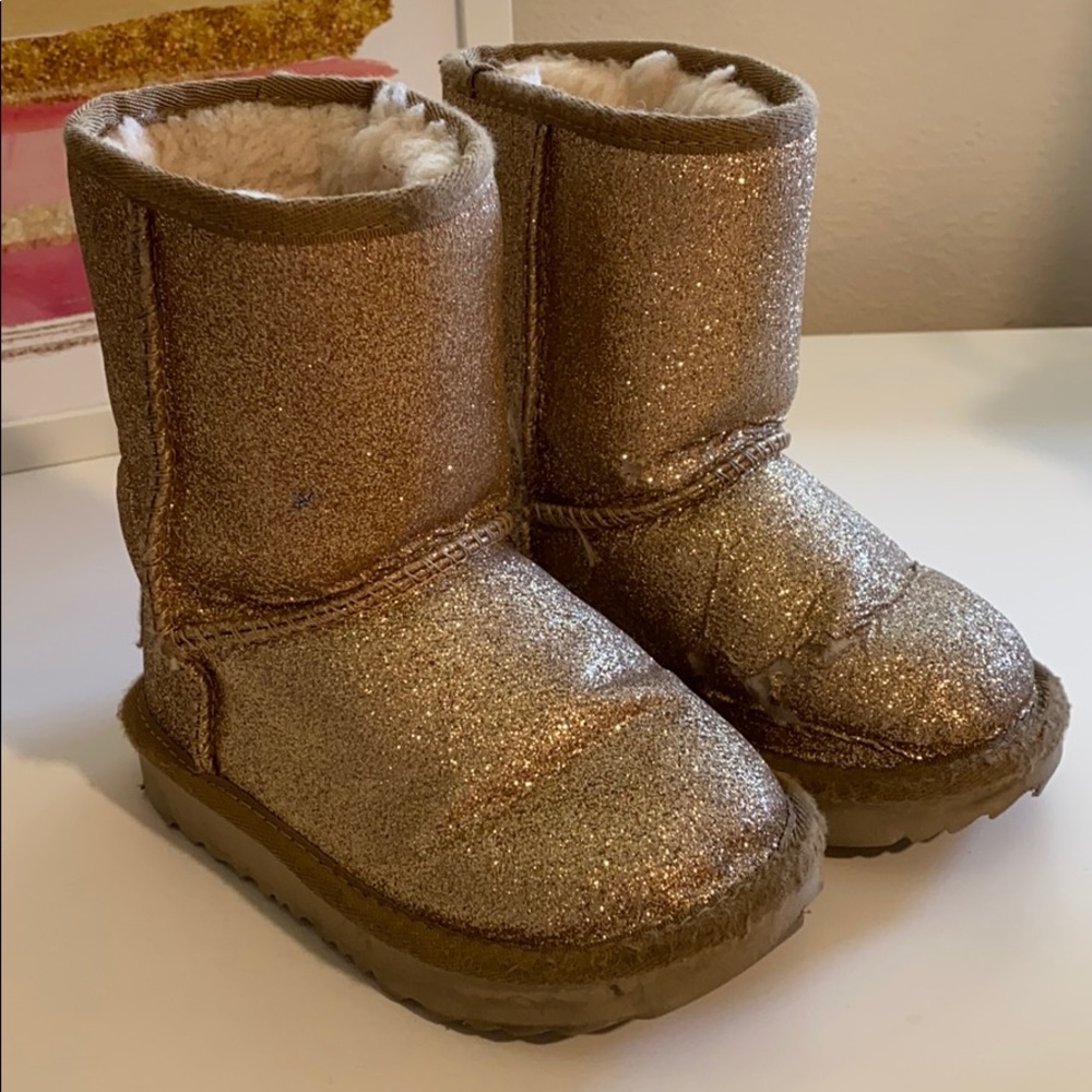 Gold glitter Uggs